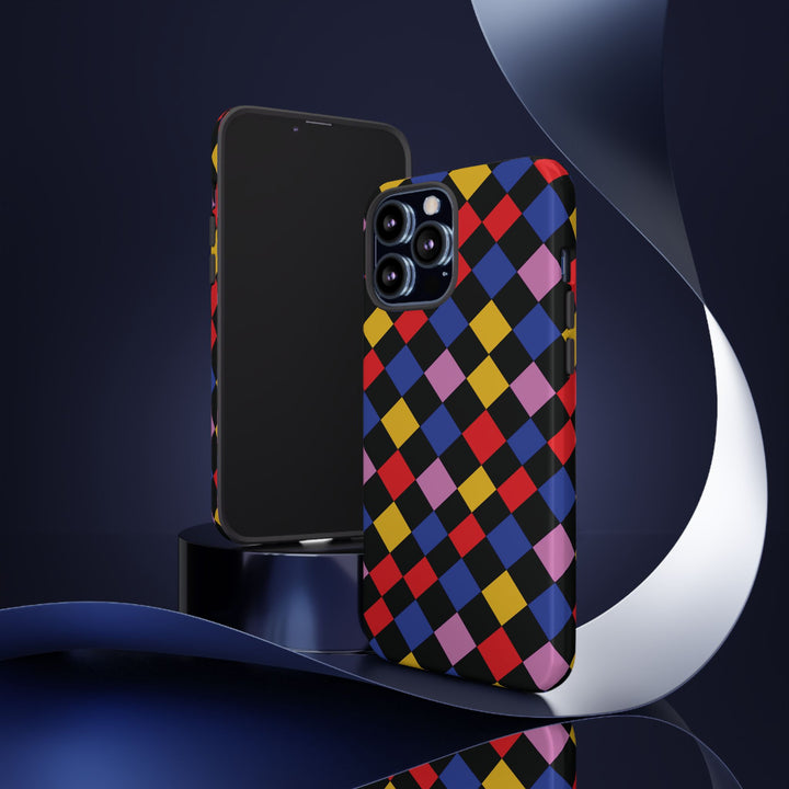 Aesthetic Tough Colorful Checkerboard Phone Case Premium - For iPhone 17 Pro Max iPhone 16 Pro iPhone 15 Iphone 14 Plus 13 Pro 12 11 10 XR - Studio40ParkLane
