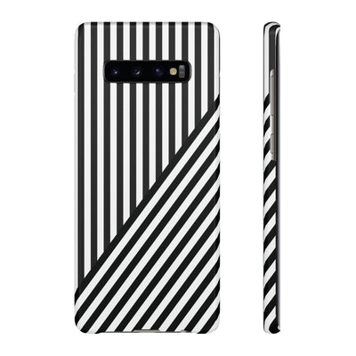 Aesthetic Black White Stripes Cute Phone Case Sleek Snap - For iPhone 17 Pro Max iPhone 16 Pro iPhone 15 Iphone 14 Plus 13 Pro 12 11 10 Gift - Studio40ParkLane