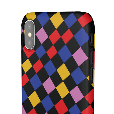 Colorful Checkerboard Cute Phone Case - Sleek Snap - for iPhone 16 15 14 13 12 11 Max Pro Plus Samsung Galaxy S24 S23 S22 S21 S20 Plus Ultra - Studio40ParkLane