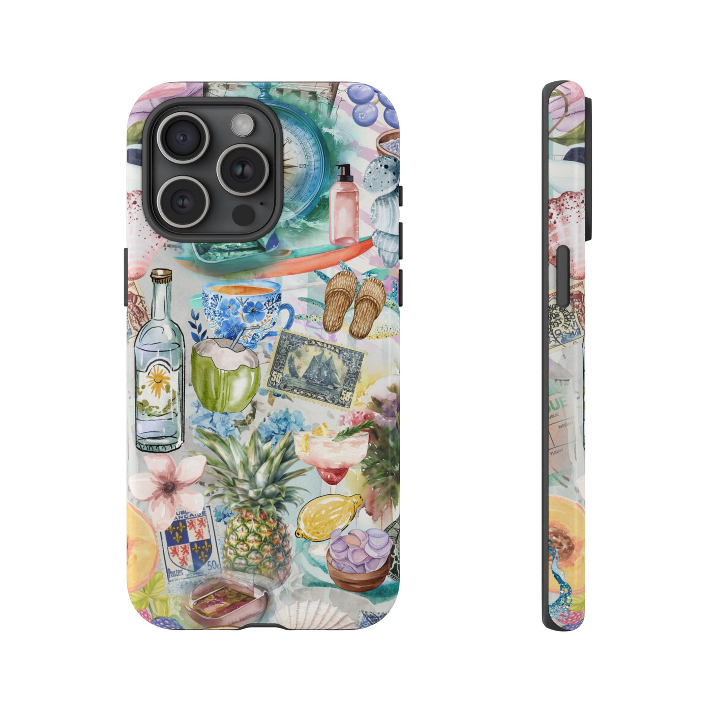 Impact Resistant, Travel Coquette Collage, Cute Phone Cases for Samsung S24, S23, S22, S21, IPhone 15 pro Iphone 14 pro Iphone 13 IPhone 12 Iphone 11