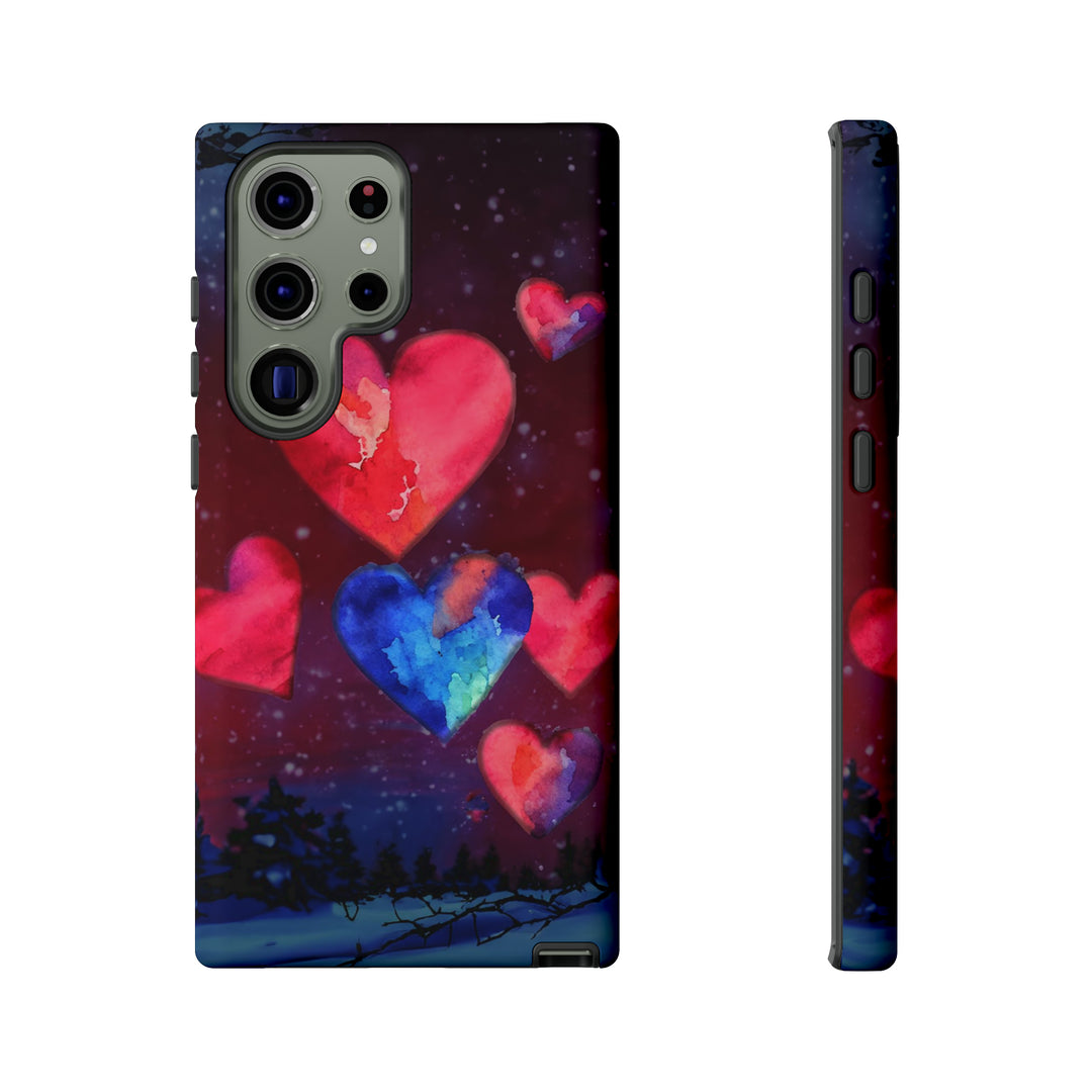 Cute Samsung Phone Case | Aesthetic Samsung Phone Case | Galaxy S23, S22, S21, S20 | Luxury case, Rising Hearts Night Phone Case - Studio40ParkLane