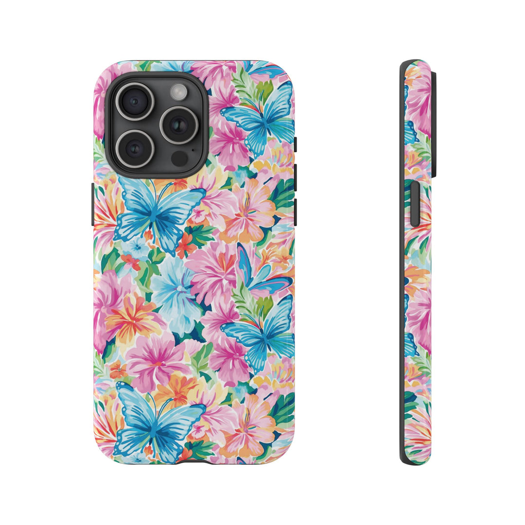 Premium Tough Butterflies Flowers Cute Phone Cases for Samsung S24, S23, S22, S21, S20, Plus and Ultra, Iphone 16 Pro Max,15, 14, 13, 12, 11, 10 - Studio40ParkLane