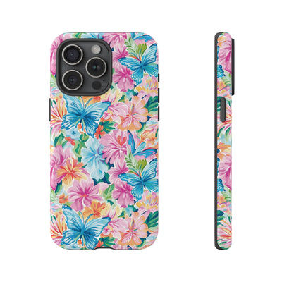 Premium Tough Butterflies Flowers Cute Phone Cases for Samsung S24, S23, S22, S21, S20, Plus and Ultra, Iphone 16 Pro Max,15, 14, 13, 12, 11, 10