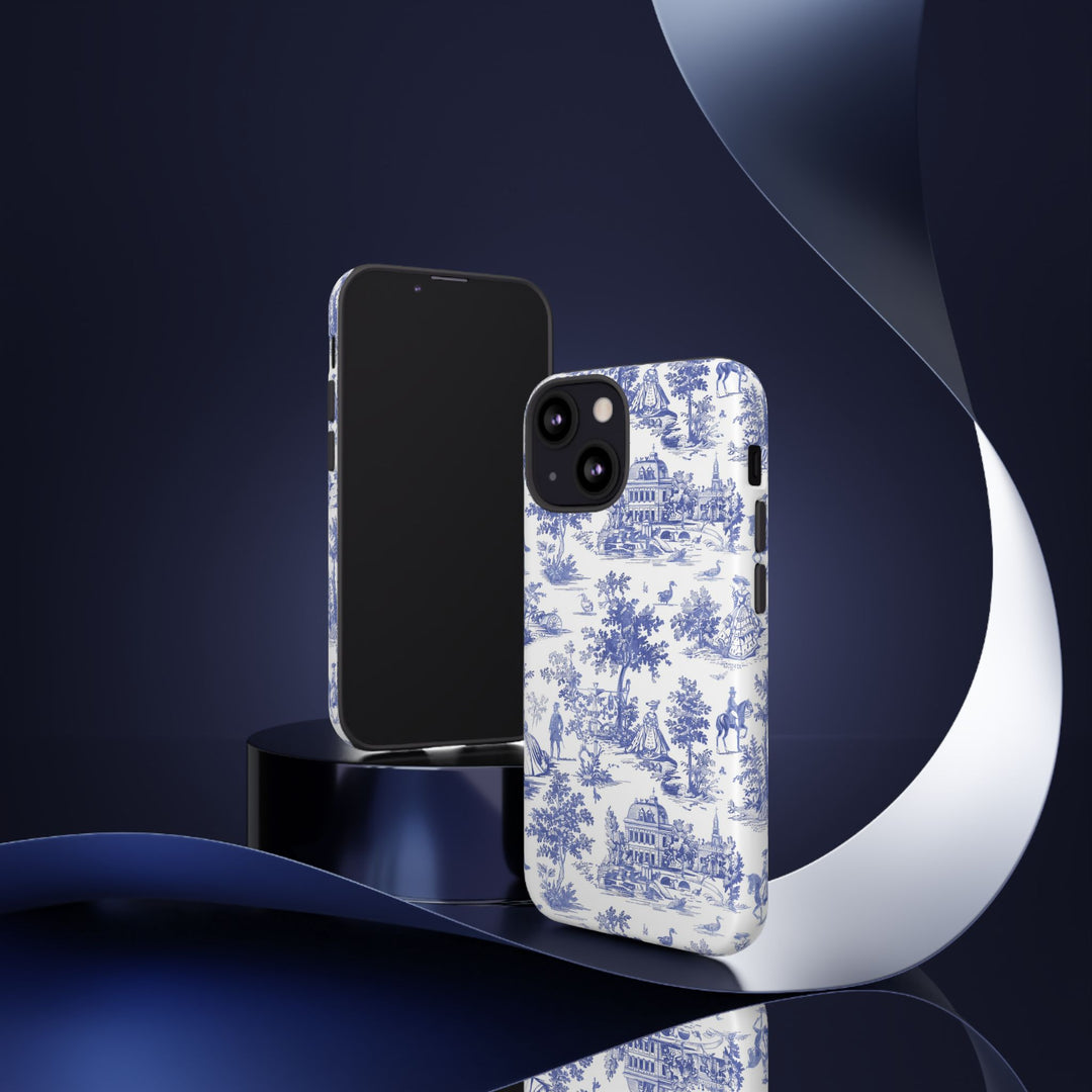 French Toile Premium Tough Phone Case, Timeless Cute Phone Case for Samsung Galaxy S25 S24 S23 Ultra &amp; iPhone 16 15 Pro Max - Studio40ParkLane