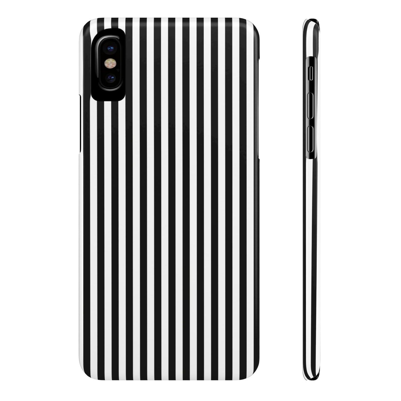 Slim Black White Striped Cute Phone Case for Iphone 16 - | iPhone 15 Pro Max Case | iPhone 14 Case Iphone 13 12 11 10 9 8 7 Gift for Her - Studio40ParkLane