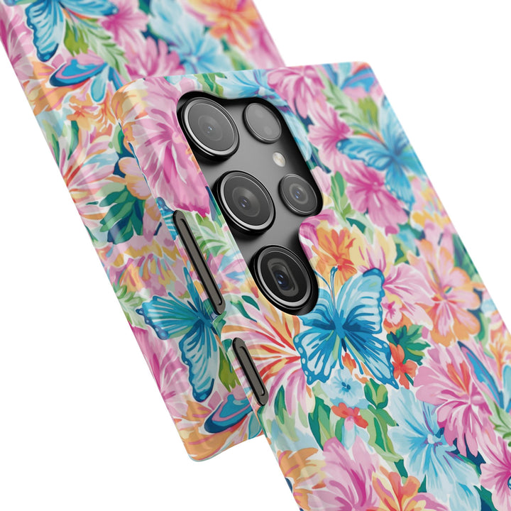 Sleek Snap Butterflies Flowers Cute Phone Case for iPhone 16 15 14 13 12 11 X Xs Max Xr Pro Plus Samsung Galaxy S24 S23 S22 S21 S20 Ultra
