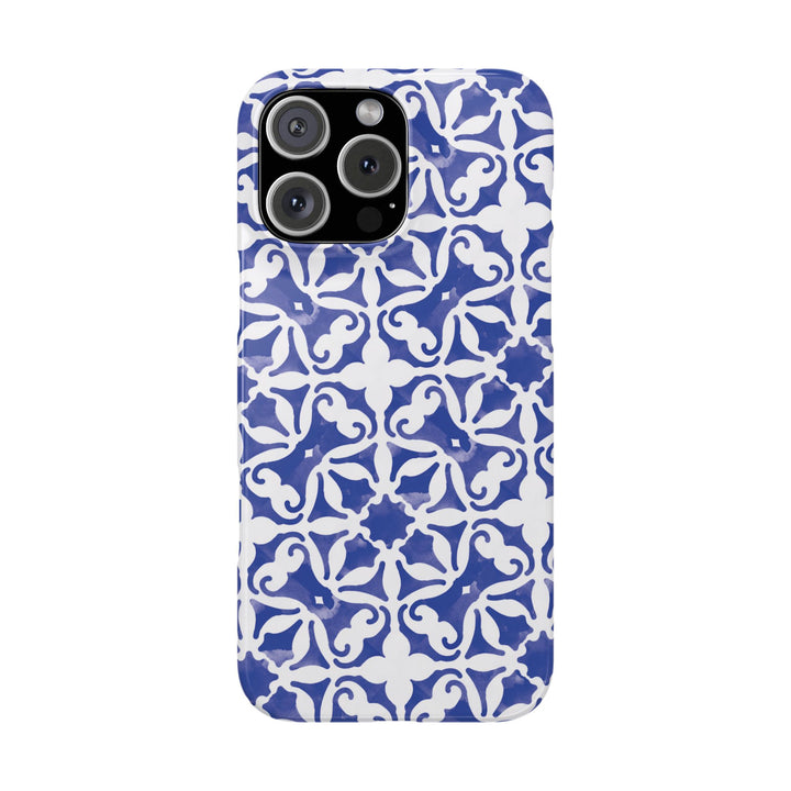 Slim Blue Mosaic Gift for Her Cute Phone Cases for Iphone 16 Case | iPhone 15 Case | iPhone 15 Pro Max Case, Iphone 14, Iphone 14 Pro Max, Iphone 13, 11,10,8,7 - Studio40ParkLane