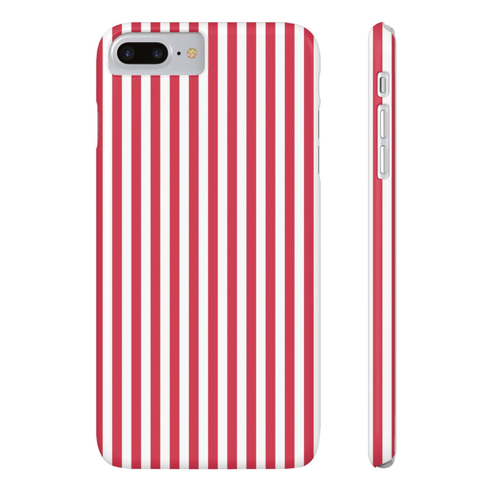 Slim Red Winterberry Striped Cute Phone Case for Iphone 16 - | iPhone 15 Pro Max Case | iPhone 14 Case 13 12 11 10 9 8 7 X XS Gift for Her