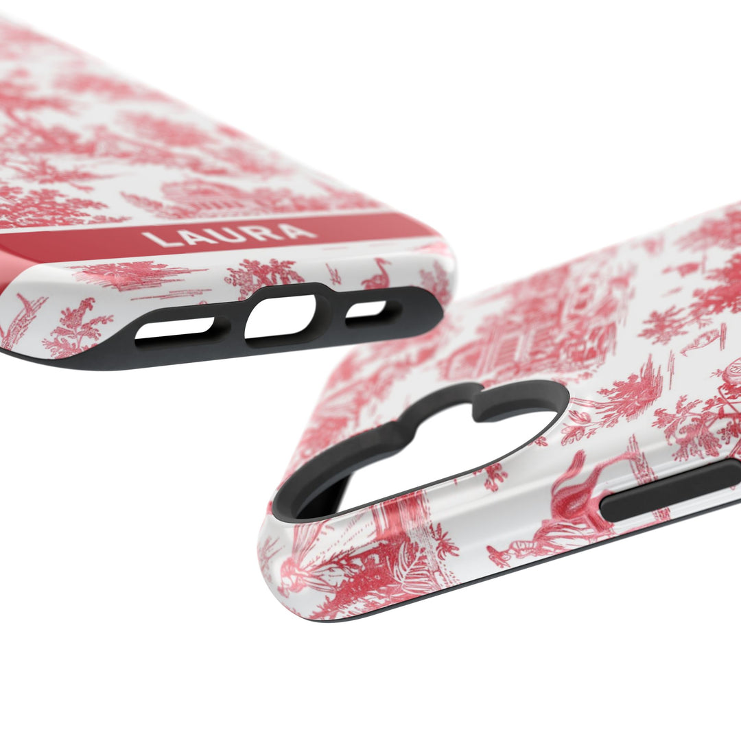 Magsafe French Toile Personalized Initial Custom Gift for Her Cute Phone Cases for Iphone 16 Pro Max | iPhone 15 Case | iPhone 15 Pro Max Case, Iphone 14, 13, 12, 11, 10, 8, 7 - Studio40ParkLane