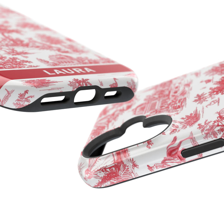 Magsafe French Toile Personalized Initial Custom Gift for Her Cute Phone Cases for Iphone 16 Pro Max | iPhone 15 Case | iPhone 15 Pro Max Case, Iphone 14, 13, 12, 11, 10, 8, 7 - Studio40ParkLane