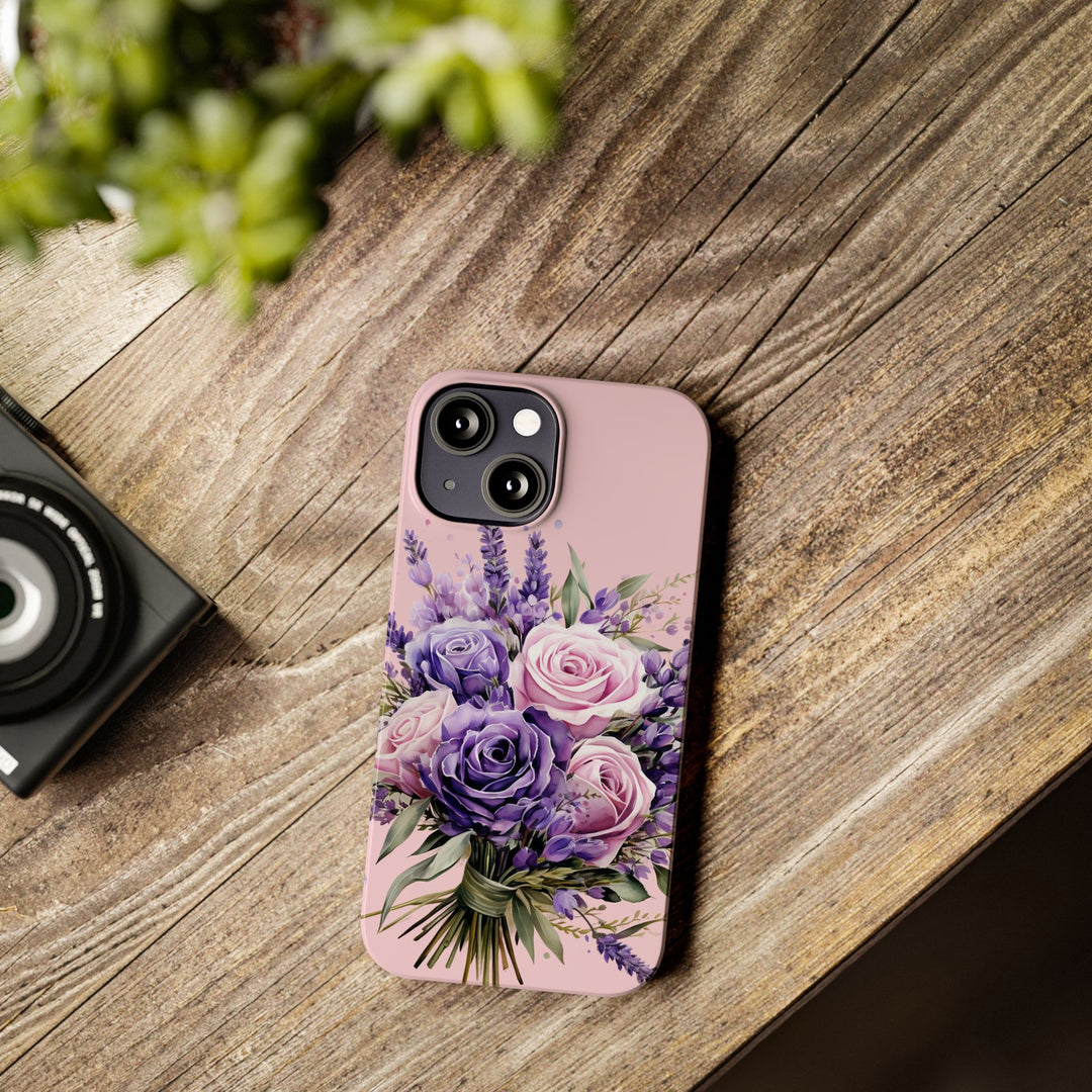 Slim Lavender Bouquet Flowers Cute Phone Cases for Iphone 16 Pro Max | iPhone 15 Case | iPhone 15 Pro Max Case, Iphone 14, Iphone 14 Pro Max, Iphone 13 12 11 8 7 - Studio40ParkLane