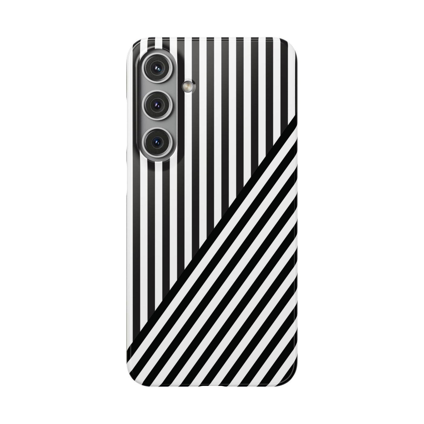 Aesthetic Black White Stripes Cute Phone Case Sleek Snap - For iPhone 17 Pro Max iPhone 16 Pro iPhone 15 Iphone 14 Plus 13 Pro 12 11 10 Gift - Studio40ParkLane