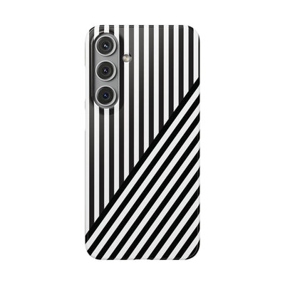 Aesthetic Black White Stripes Cute Phone Case Sleek Snap - For iPhone 17 Pro Max iPhone 16 Pro iPhone 15 Iphone 14 Plus 13 Pro 12 11 10 Gift - Studio40ParkLane