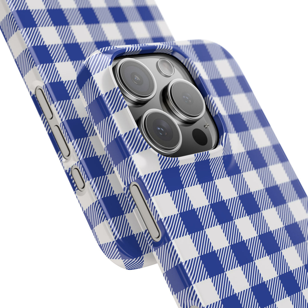 Slim Blue Gingham Gift for Her Cute Phone Cases for Iphone 16 Pro Max | iPhone 15 Case | iPhone 15 Pro Max Case, Iphone 14, 13, 12, 11, 10, 8, 7 - Studio40ParkLane