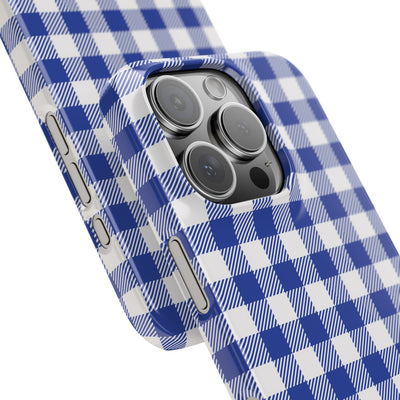 Slim Blue Gingham Gift for Her Cute Phone Cases for Iphone 16 Pro Max | iPhone 15 Case | iPhone 15 Pro Max Case, Iphone 14, 13, 12, 11, 10, 8, 7