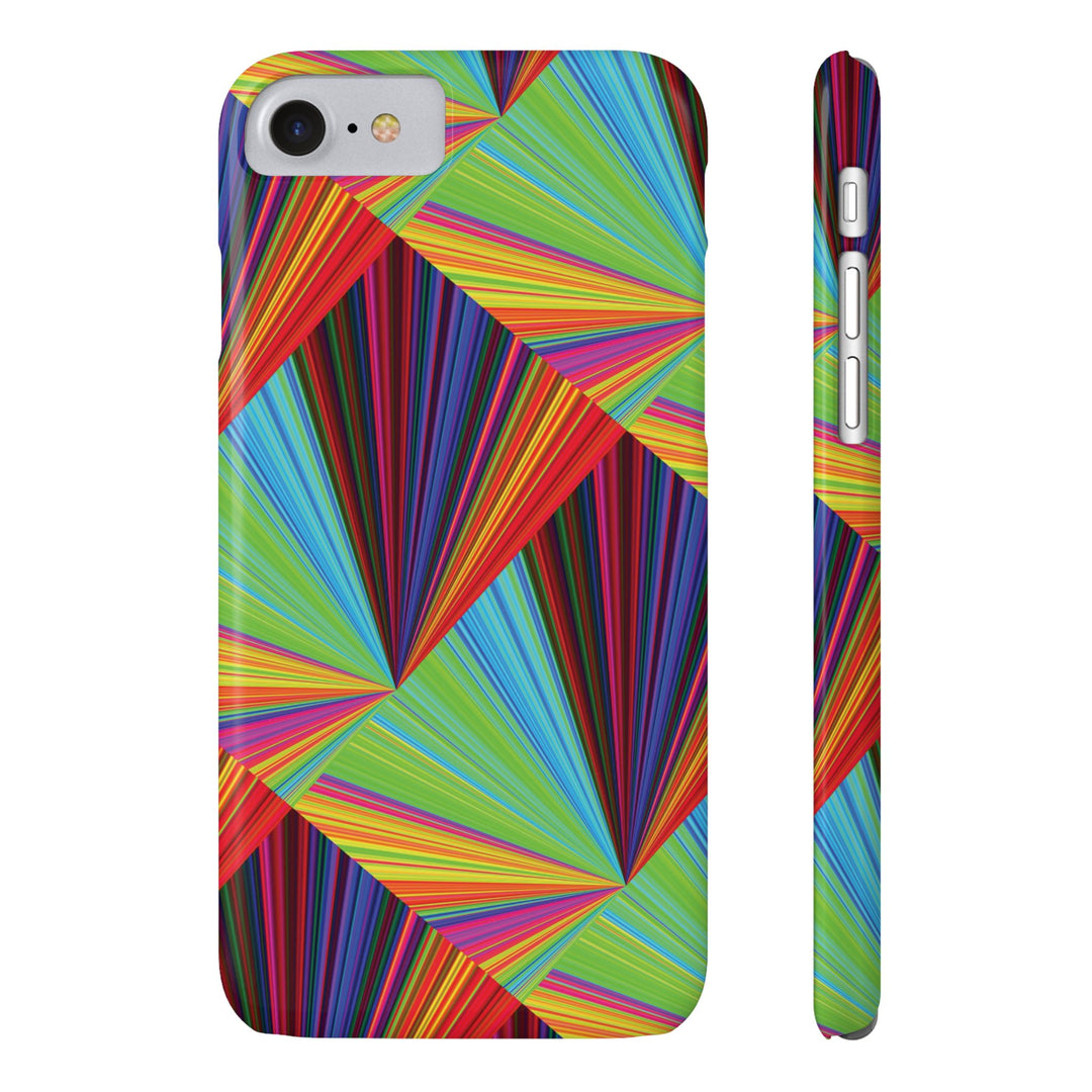 Slim Triangle Kaleidoscope Colors Gift for Her Cute Phone Cases for Iphone 16 Case | iPhone 15 Case | iPhone 15 Pro Max Case, Iphone 14, Iphone 14 Pro Max, Iphone 13, 12, 11, 10, 8,7 - Studio40ParkLane