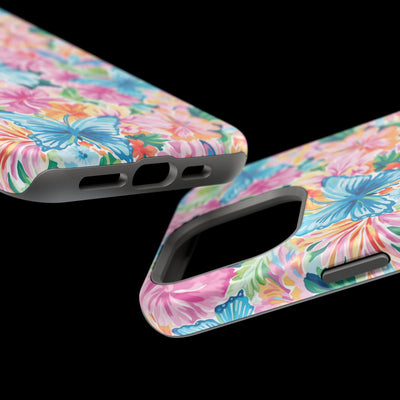 Butterflies Flowers Magsafe Cute Phone Case for Iphone Gift for Her, iPhone 16 Case iPhone 15 Pro Max Case, Iphone 14, Iphone 14 Pro Max, 13, 12