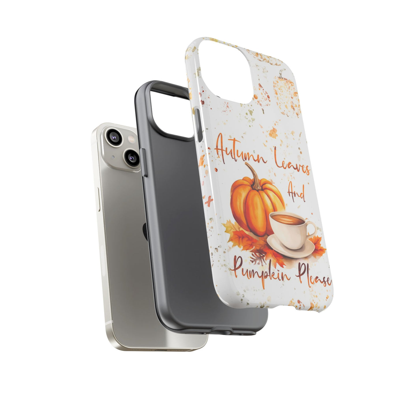 Impact Resistant, Fall Leaves Pumpkin Pie, Cute Phone Cases for Samsung S24, S23, S22, S21, IPhone 15 pro Iphone 14 pro Iphone 13 IPhone 12 Iphone 11