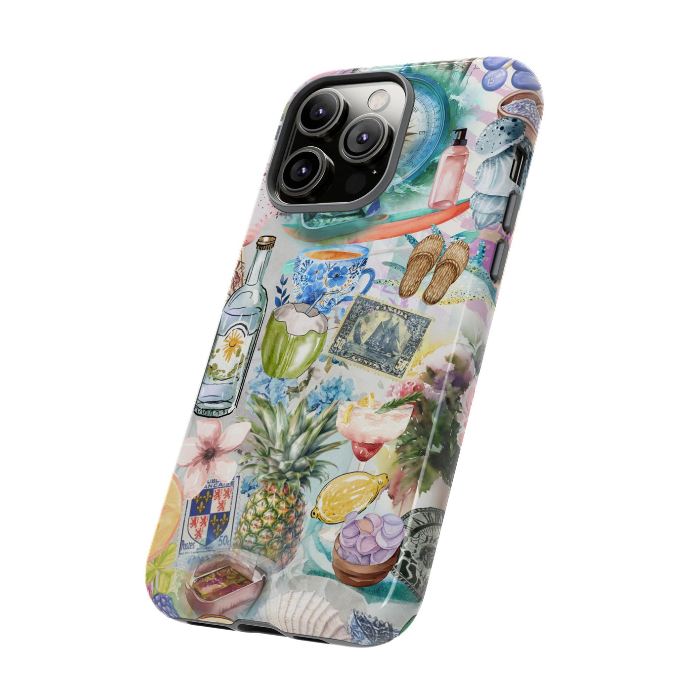 Impact Resistant, Travel Coquette Collage, Cute Phone Cases for Samsung S24, S23, S22, S21, IPhone 15 pro Iphone 14 pro Iphone 13 IPhone 12 Iphone 11