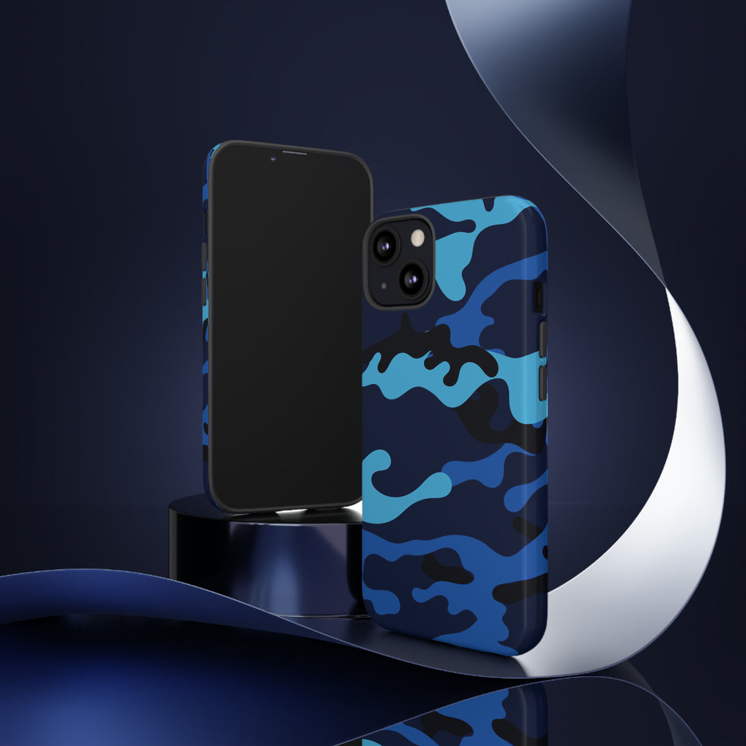 Cool Phone Case | Blue Camouflage, For iPhone 15 Case | iPhone 15 Pro Case, Iphone 14 Case, Iphone 14 Pro Max Case, Protective Iphone Case - Studio40ParkLane