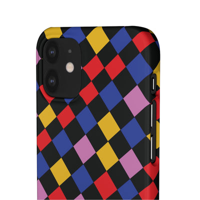 Colorful Checkerboard Cute Phone Case - Sleek Snap - for iPhone 16 15 14 13 12 11 Max Pro Plus Samsung Galaxy S24 S23 S22 S21 S20 Plus Ultra - Studio40ParkLane