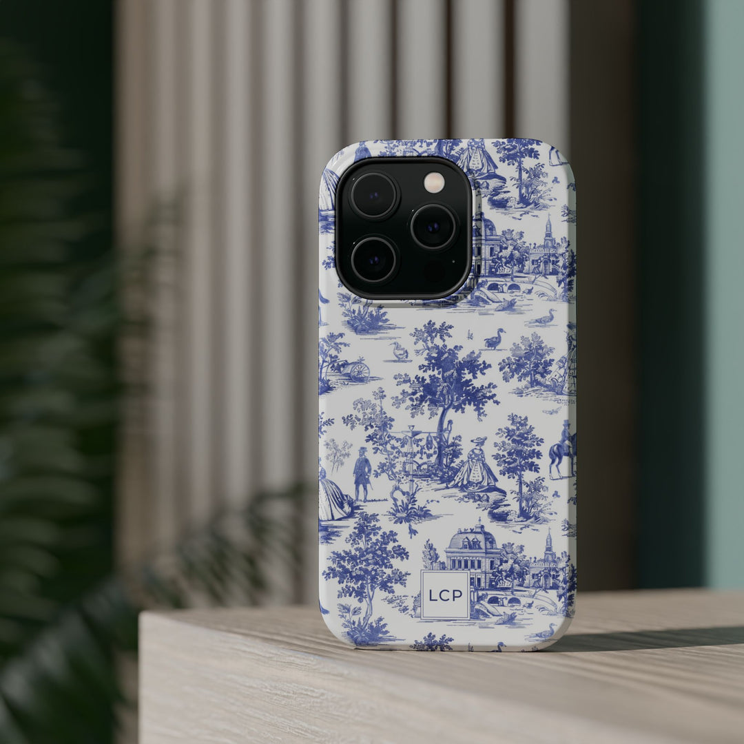 Custom Personalized French Toile Magsafe Phone Case for Iphone 18 - iPhone 17 Pro Max Air Plus 15 14 13 12 11, Samsung Galaxy Phone Cases - Studio40ParkLane
