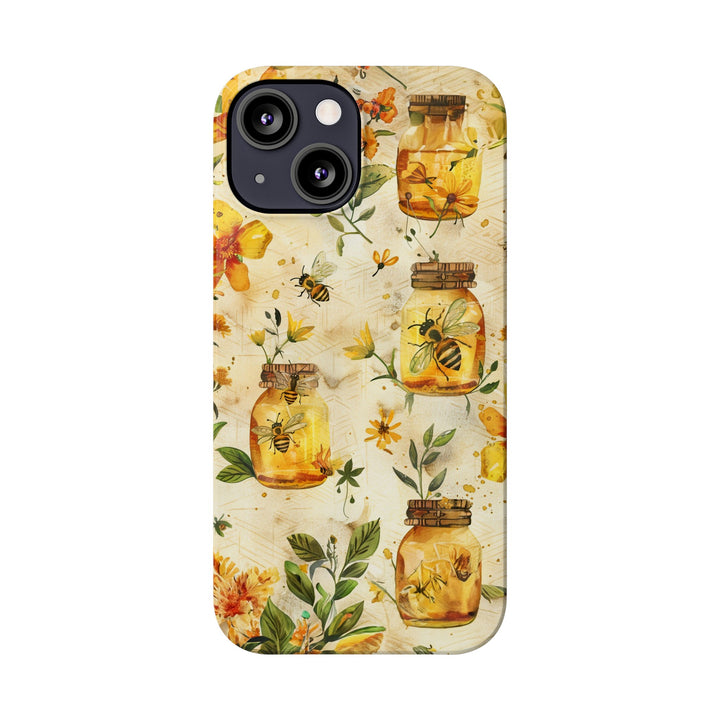 Slim Cute Phone Cases for Iphone | iPhone 15 Case | iPhone 15 Pro Max Case, Iphone 14, Iphone 14 Pro Max, Iphone 13, Honey Bees Yellow - Studio40ParkLane