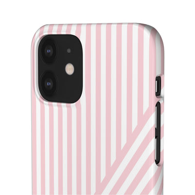 Aesthetic Sweet Pink Stripes Cute Phone Case Sleek Snap - For iPhone 17 Pro Max iPhone 16 Pro iPhone 15 Iphone 14 Plus 13 Pro 12 11 10 Gift