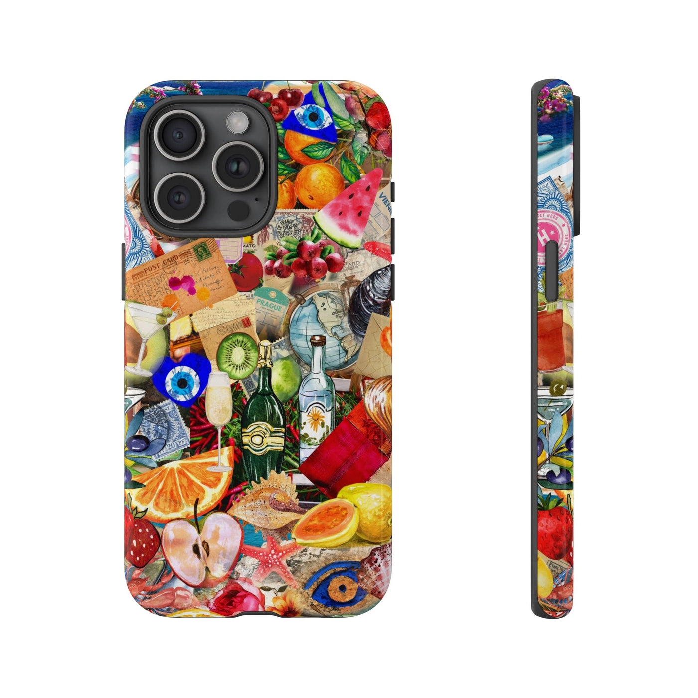 Fruity European Summer Impact Resistant Cute Phone Cases for Samsung S24, S23, S22, S21, IPhone 15 pro Iphone 14 pro Iphone 13 IPhone 12 Iphone 11