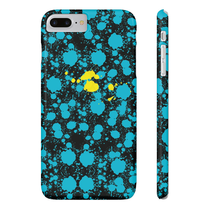 Slim Cute Phone Cases for Iphone - | iPhone 15 Case | iPhone 15 Pro Max Case, Iphone 14 Case, Iphone 14 Pro Max, Iphone 13, Paint Splash Blue Yellow - Studio40ParkLane