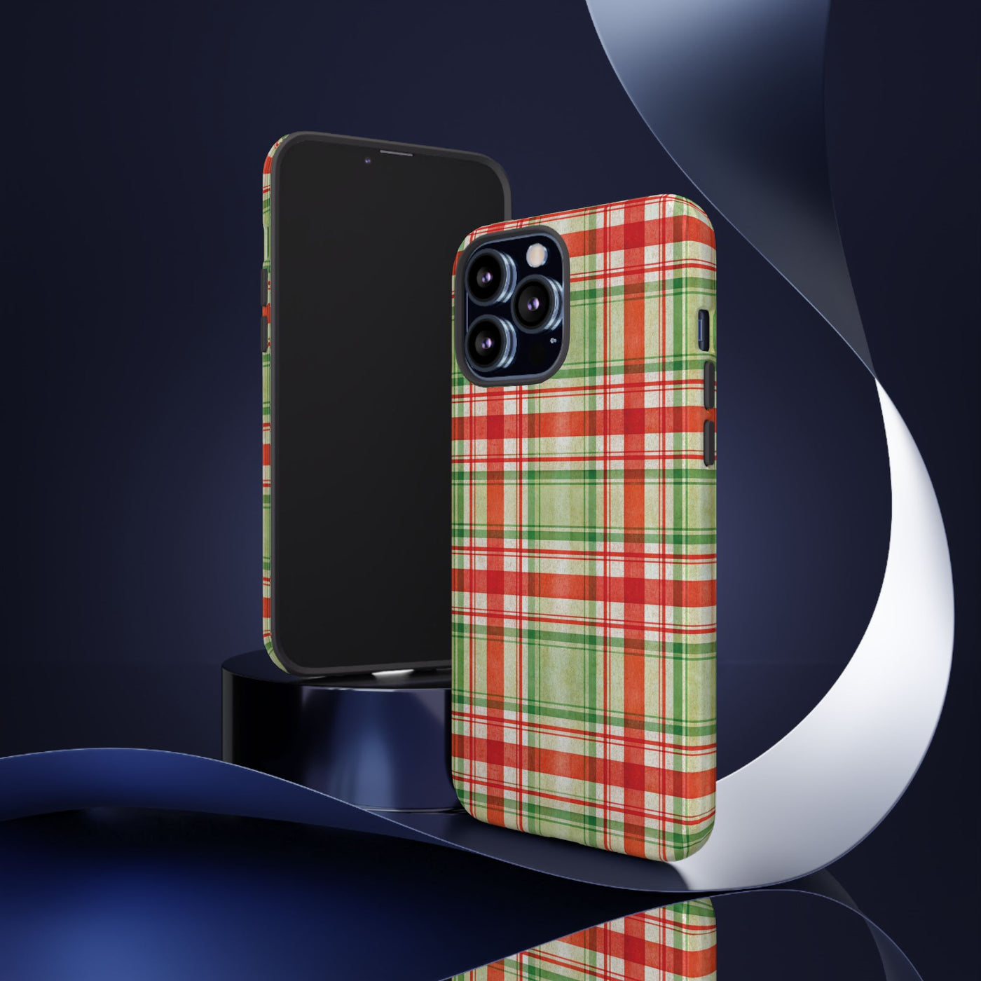 Aesthetic Tough Red Green Checkered Premium Phone Case - For iPhone 17 Pro Max iPhone 16 Pro iPhone 15 Iphone 14 Plus 13 Pro 12 11 10 XR XS - Studio40ParkLane