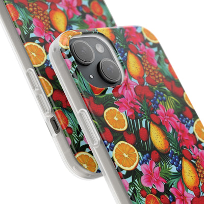 Cute Flexi Phone Cases, For Iphones and Samsung Galaxy Phones, Summer Mixed Fruit, Galaxy S23 Phone Case, Samsung S22 Case, Samsung S21, Iphone 15, Iphone 14, Iphone 13