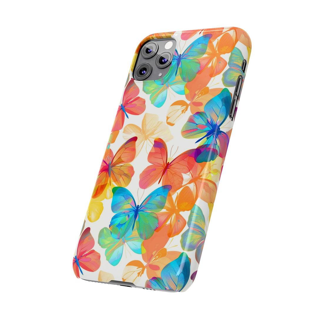 Slim Cute Phone Cases for Iphone - | iPhone 15 Case | iPhone 15 Pro Max Case, Iphone 14 Case, Iphone 14 Pro Max, Iphone 13, Summer Bright Butterflies - Studio40ParkLane