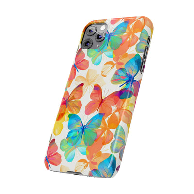 Slim Cute iPhone Cases - | iPhone 15 Case | iPhone 15 Pro Max Case, Iphone 14 Case, Iphone 14 Pro Max, Iphone 13, Summer Bright Butterflies