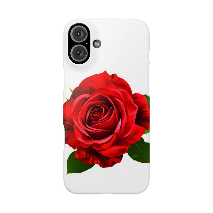 Slim Red Rose Flowers Gift for Her Cute Phone Cases for Iphone 16 Pro Max | iPhone 15 Case | iPhone 15 Pro Max Case, Iphone 14, Iphone 14 Pro Max, Iphone 13 12 11 8 7 - Studio40ParkLane