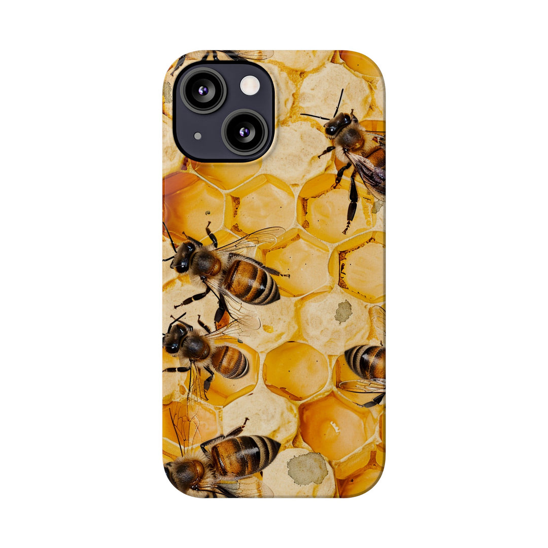 Slim Cute Phone Cases for Iphone - | iPhone 15 Case | iPhone 15 Pro Max Case, Iphone 14 Case, Iphone 14 Pro Max, Iphone 13, Summer Honey Bees - Studio40ParkLane