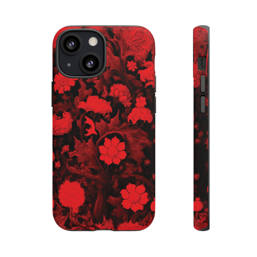 Cool Phone Case | Red Flowers, For iPhone 15 Case | iPhone 15 Pro Case, Iphone 14 Case, Iphone 14 Pro Max Case, Protective Iphone Case - Studio40ParkLane