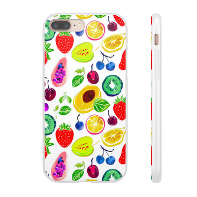 Cute Flexi Phone Cases, Summer Fruit Mix, Compatible with Samsung Galaxy S23, Samsung S22, Samsung S21, Samsung S20, Galaxy S20 Ultra