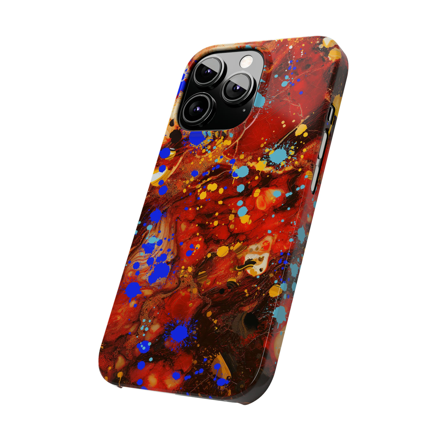 Slim Cute iPhone Cases - | iPhone 15 Case | iPhone 15 Pro Max Case, Iphone 14 Case, Iphone 14 Pro Max, Iphone 13, Fall Marble Paint Splash