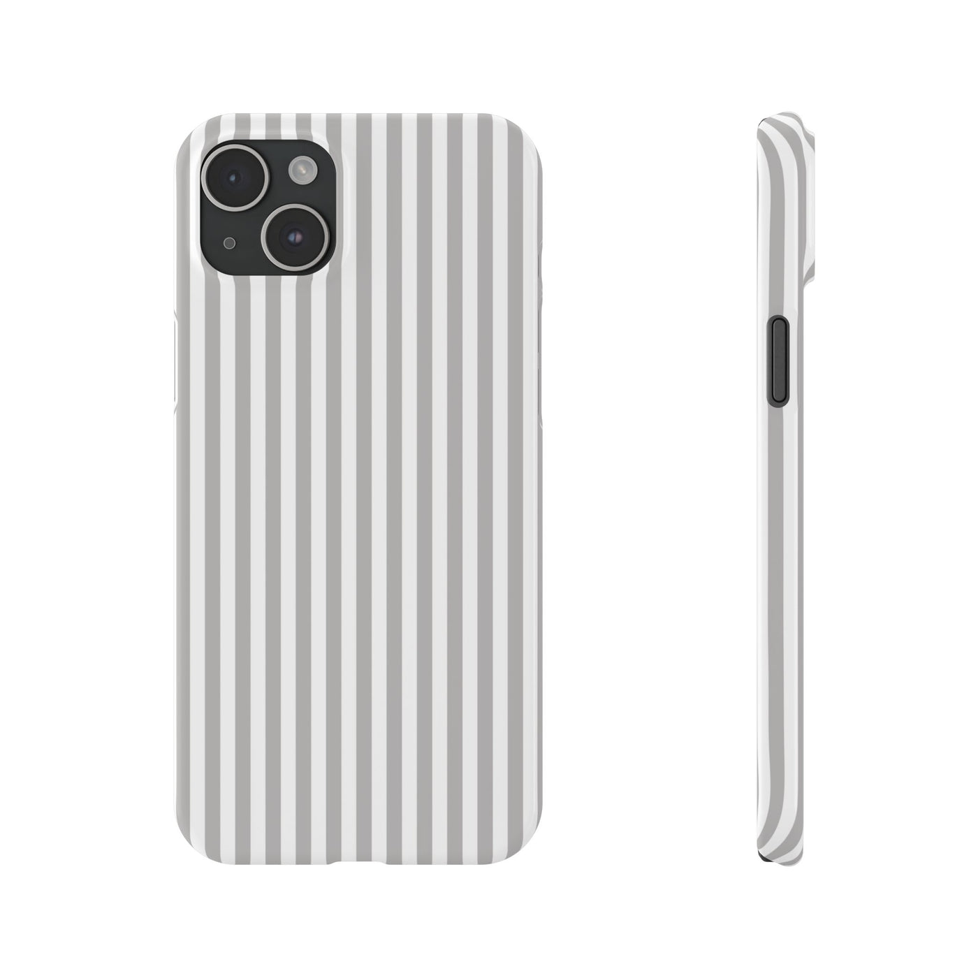 Slim Light Grey Striped Cute Phone Case for Iphone 16 - | iPhone 15 Pro Max Case | iPhone 14 Case Iphone 13 12 11 10 9 8 7 Gift for Her - Studio40ParkLane