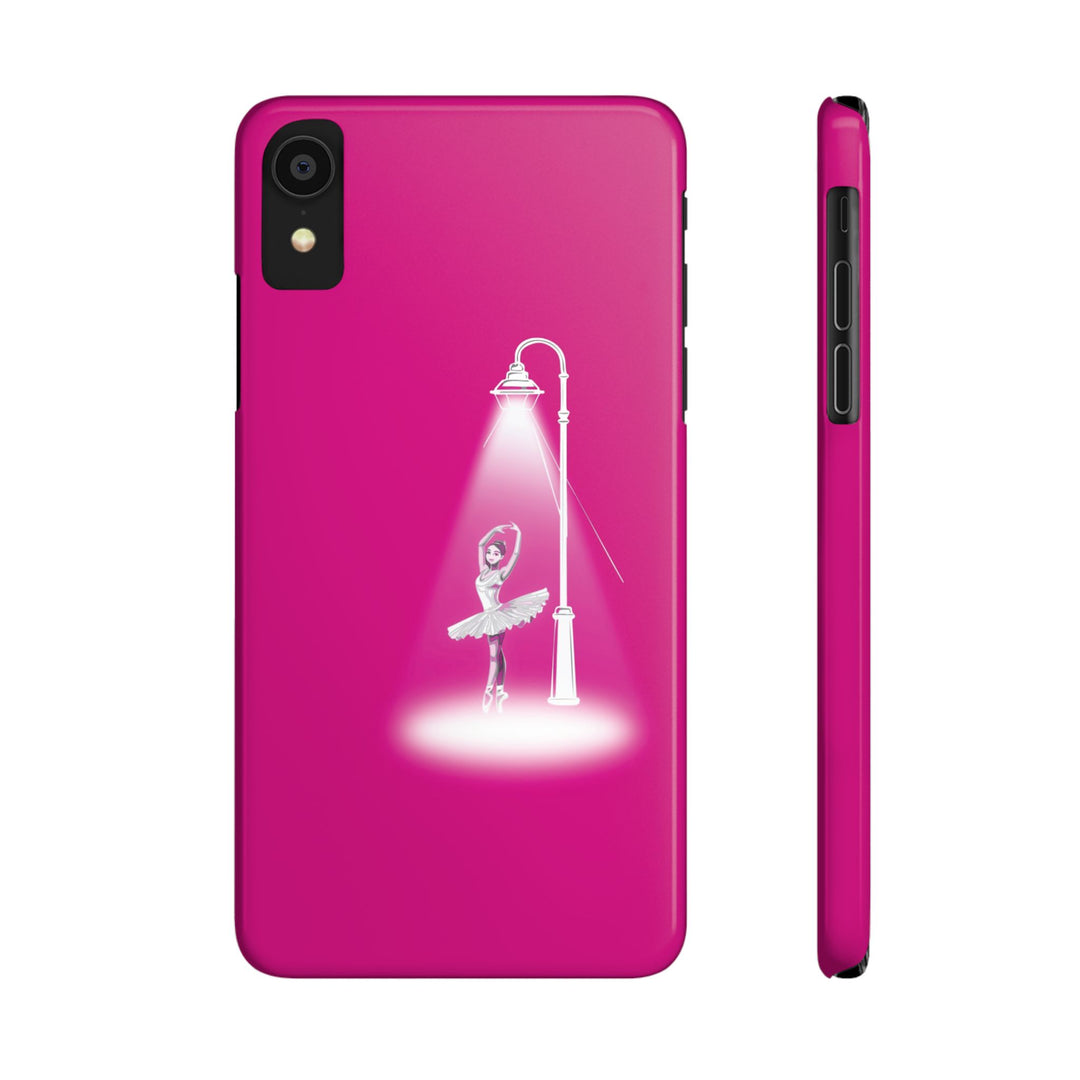 Slim Pink Ballet Dancer Spotlight Gift for Her Cute Phone Cases for Iphone 16 Pro Max | iPhone 15 Case | iPhone 15 Pro Max Case, Iphone 14, 13, 12, 11, 10, 8, 7 - Studio40ParkLane