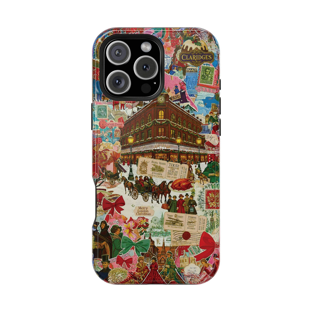 Aesthetic Tough Magsafe London Coquette Collage Phone Case - For iPhone 17 Pro Max iPhone 16 Pro iPhone 15 Iphone 14 Plus 13 Pro 12 11 10 - Studio40ParkLane