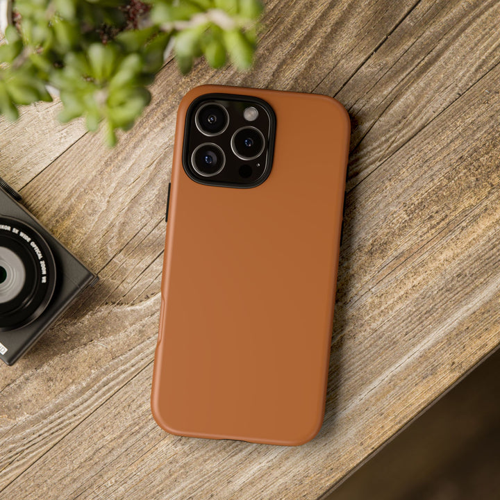 Premium Tough Rusty Brown Orange Gift for Her Cute Phone Cases for Samsung S25 S24, S23, S22, S21, Iphone, 16, 15, 14, 13 Pro Max Ultra - Studio40ParkLane