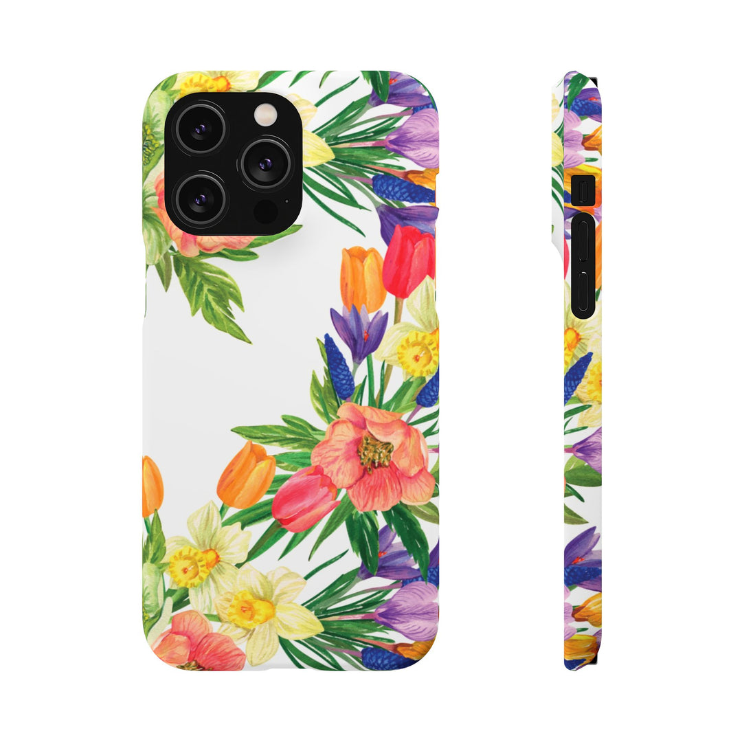 Sleek Snap Spring Summer Flowers Cute Phone Case for iPhone 16 15 14 13 12 11 X Xs Max Xr Pro Plus Samsung Galaxy S24 S23 S22 S21 S20 Ultra
