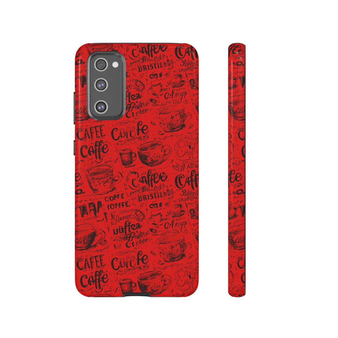 Cute Samsung Phone Case | Aesthetic Samsung Phone Case | Galaxy S23, S22, S21, S20 | Red Black Coffee, Protective Phone Case - Studio40ParkLane