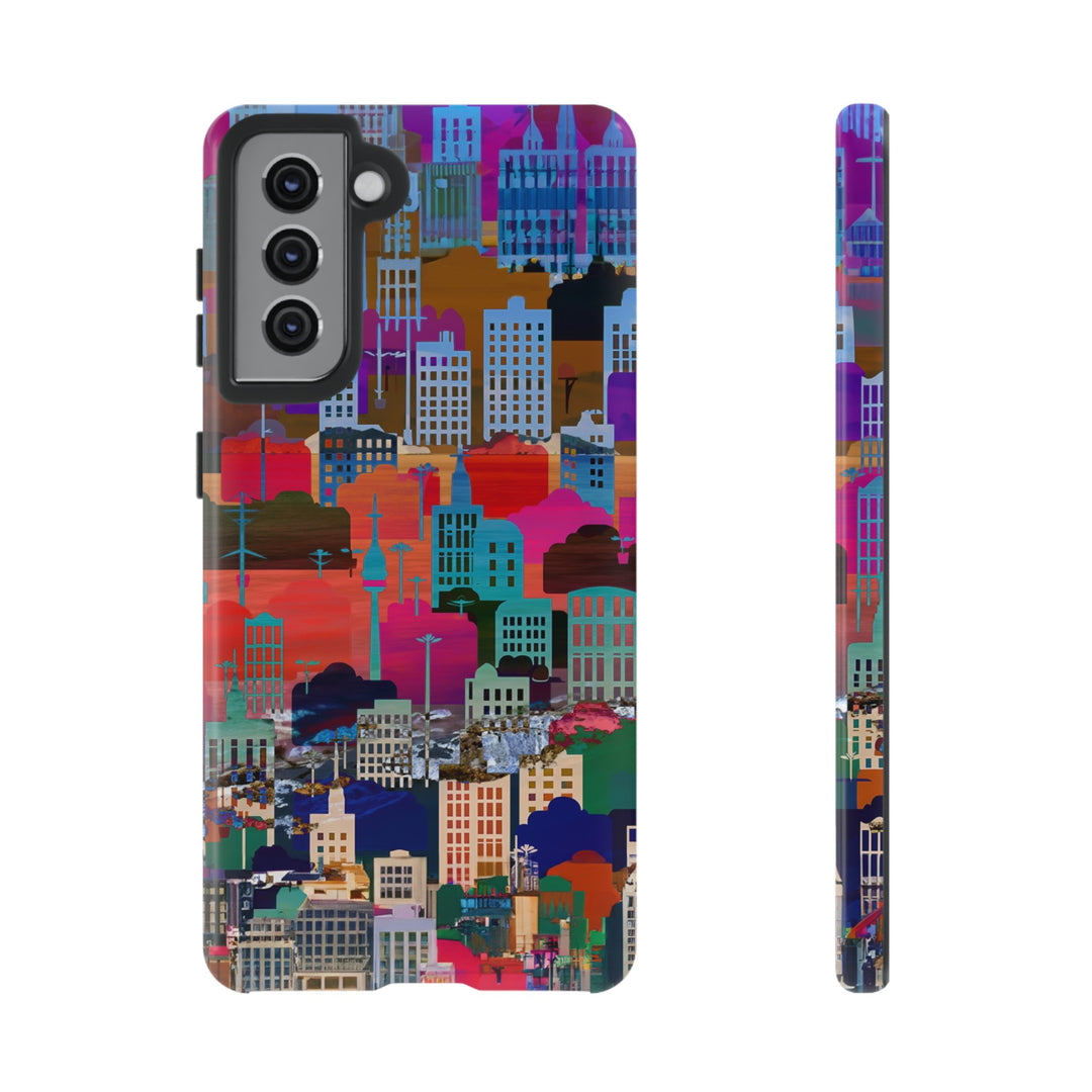 Cute Samsung Case | Cool Iphone Case | Summer City Skyline, Samsung S24, S23, S22, S21, IPhone 15 Case | Iphone 14 Case, Iphone 13 Case - Studio40ParkLane