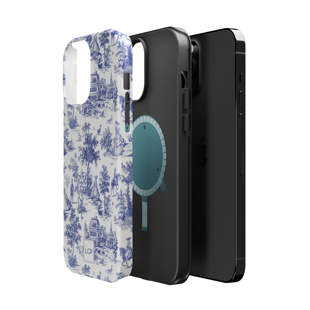 Custom Personalized French Toile Magsafe Phone Case for Iphone 18 - iPhone 17 Pro Max Air Plus 15 14 13 12 11, Samsung Galaxy Phone Cases - Studio40ParkLane