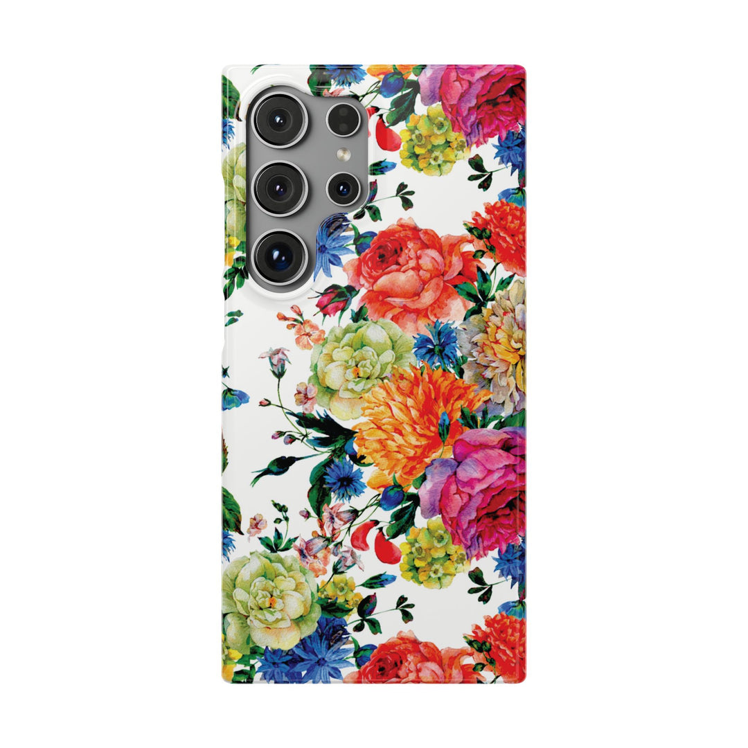 Sleek Snap Colorful Flowers Cute Phone Case for iPhone 16 15 14 13 12 11 X Xs Max Xr Pro Plus Samsung Galaxy S24 S23 S22 S21 S20 Note Ultra