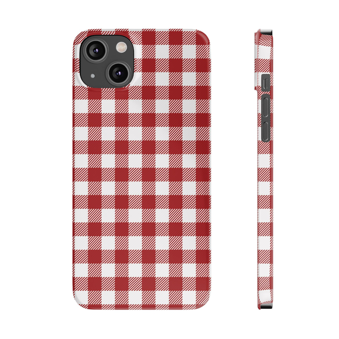 Slim Red Gingham Gift for Her Cute Phone Cases for Iphone 16 Pro Max | iPhone 15 Case | iPhone 15 Pro Max Case, Iphone 14, 13, 12, 11, 10, 8, 7