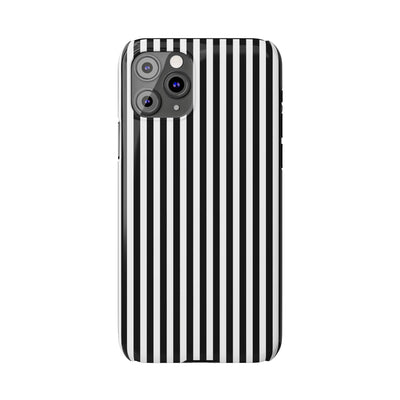 Slim Black White Striped Cute Phone Case for Iphone 16 - | iPhone 15 Pro Max Case | iPhone 14 Case Iphone 13 12 11 10 9 8 7 Gift for Her - Studio40ParkLane